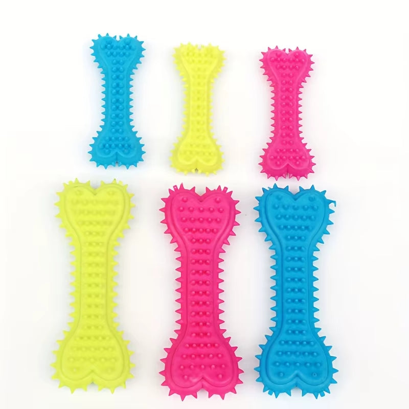 3Pcs Rubber Bone Dog Toy, Alien Dog Chew Toy, Durable Rubber Toothbrush Stick, Easy to Carry