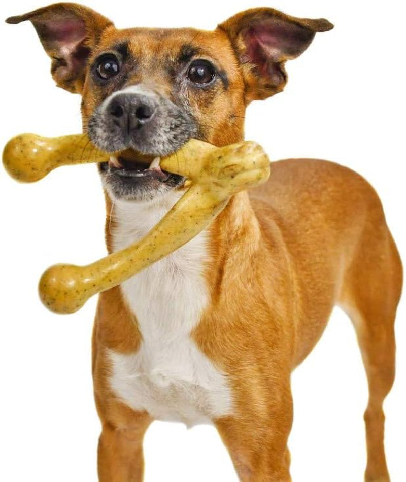 Wishbone Barkbone - Nylon Chew Toy for Aggressive Chewers - Bacon Flavor - 5.38"