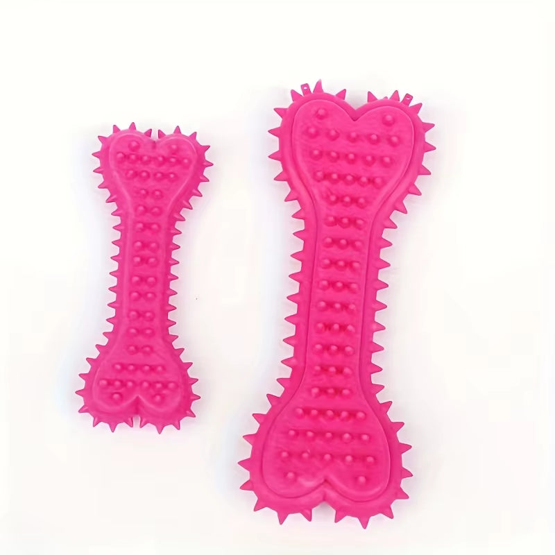 3Pcs Rubber Bone Dog Toy, Alien Dog Chew Toy, Durable Rubber Toothbrush Stick, Easy to Carry