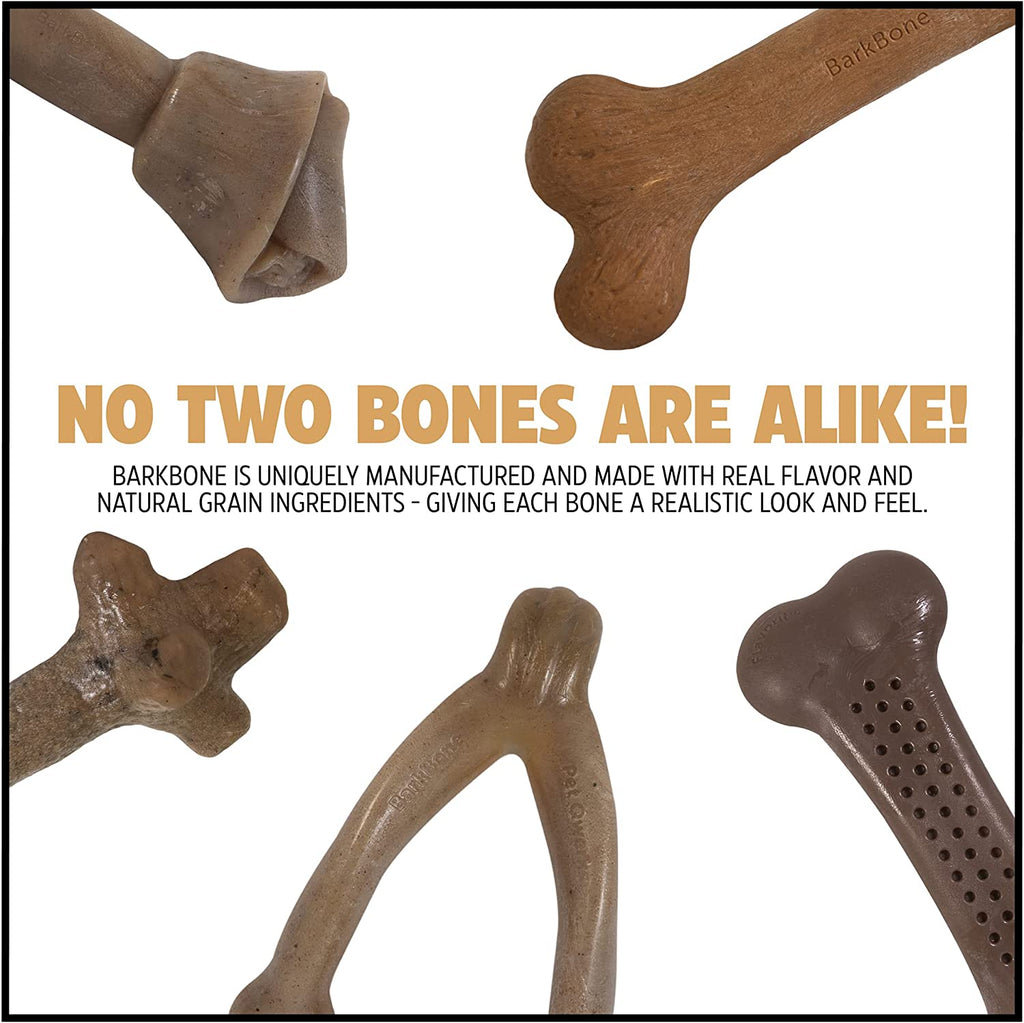Wishbone Barkbone - Nylon Chew Toy for Aggressive Chewers - Bacon Flavor - 5.38"